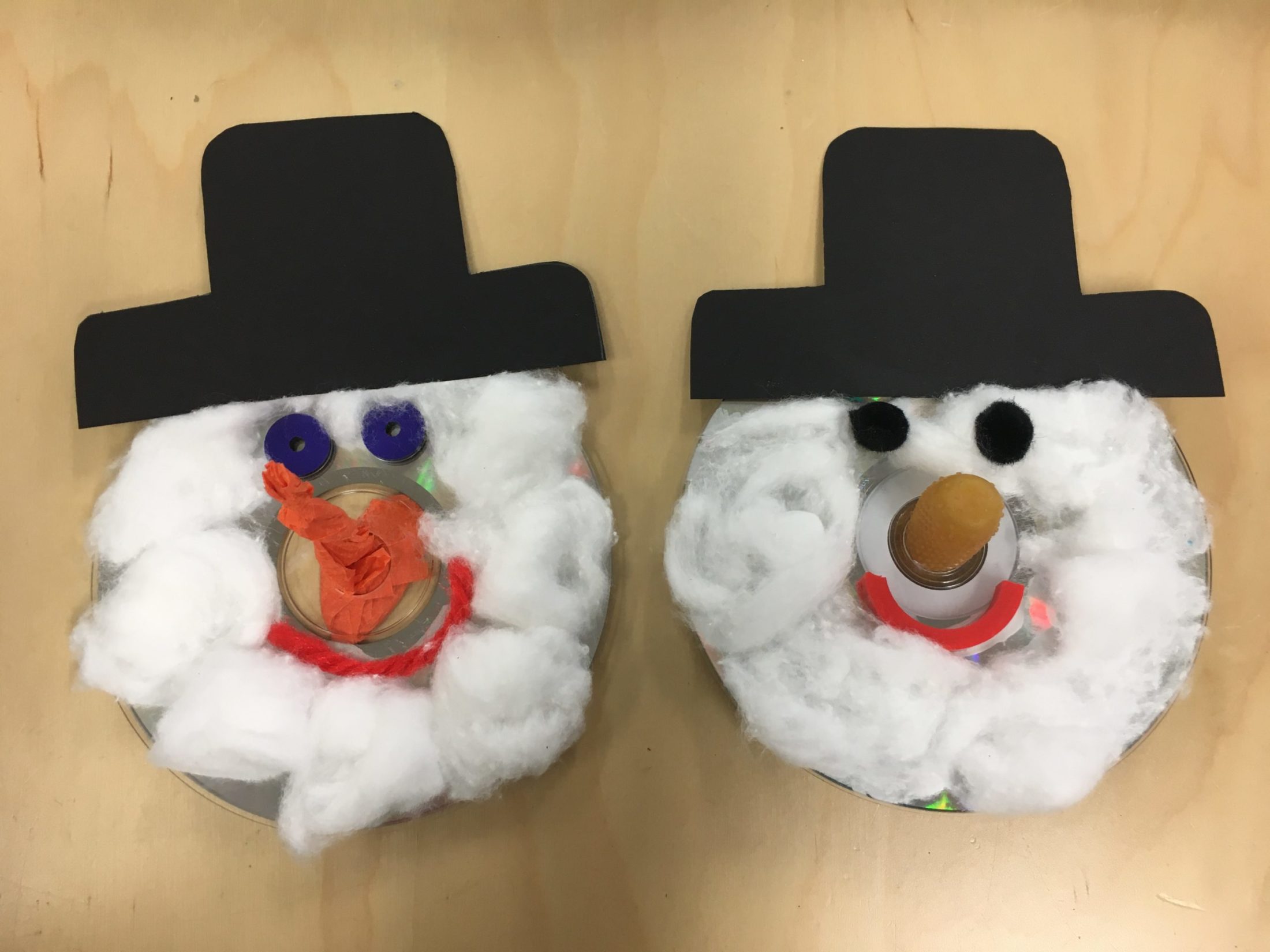 Upcycled Craft: CD Snowman - SCARCE